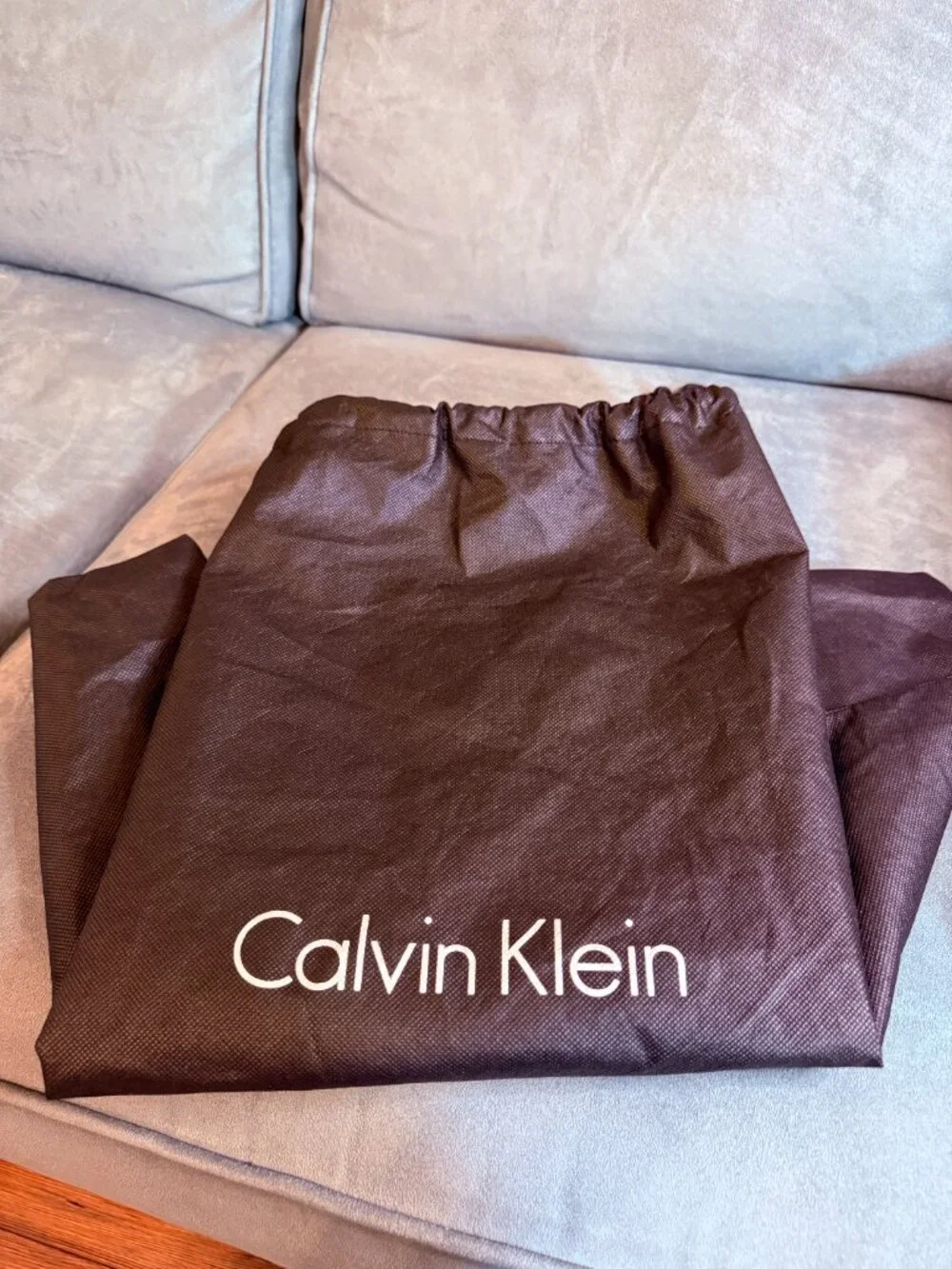 Calvin Klein Black Leather Oversized Envelope Clutch Flap Bag - Like New